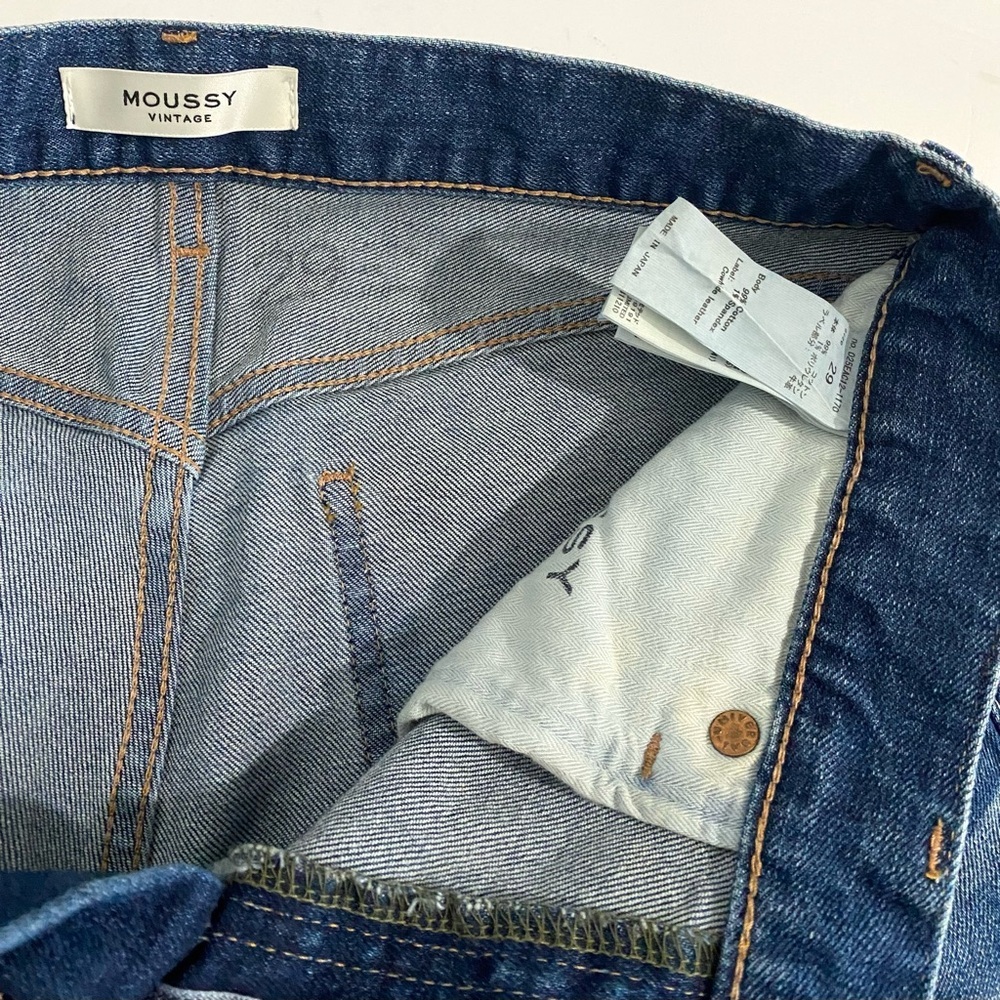 Moussy Vintage Tyrone Stretch Skinny Jeans Size 29 Medium Dark Wash - Picture 13 of 16